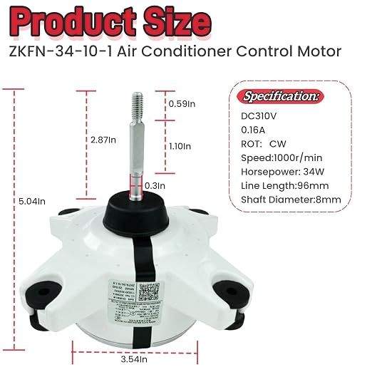 ZKFN-34-10-1 Air Conditioner Control Motor Brushless DC Motor DC310V 34W 0.16A - Image 2