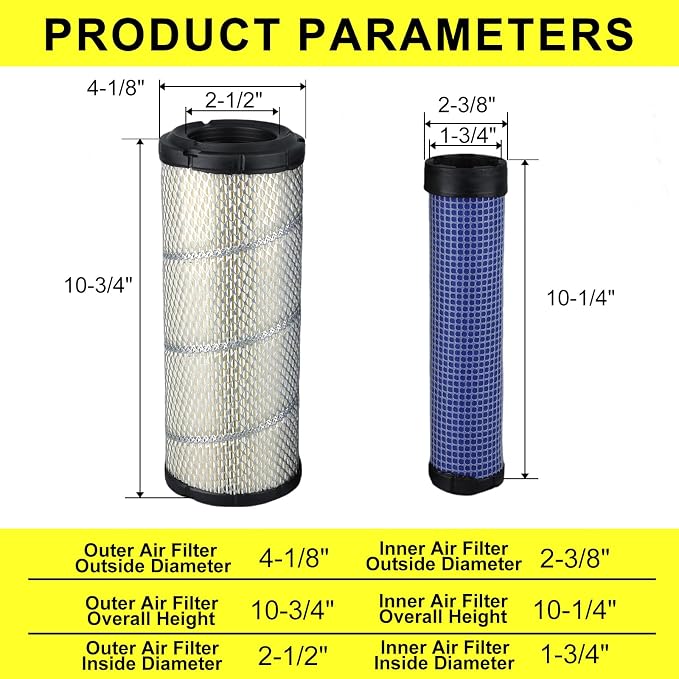 11013-7044 11013-7045 Outer Inner Air Filter - Image 3