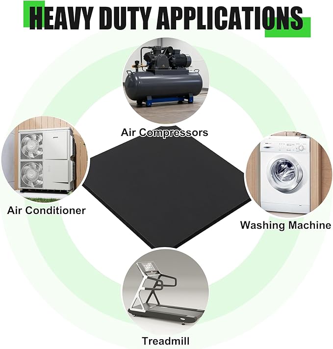10-Pack Anti Vibration Pad, 2.7 pounds, Heavy Duty Rubber Anti-Vibration - Image 6