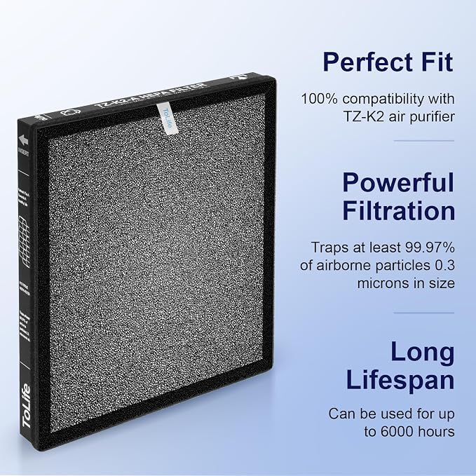 ToLife TZ-K2 Air Purifier Replacement Filter, 3-in-1 High-Efficiency Activated - Image 3