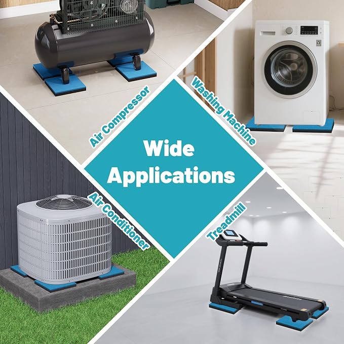 4 Pack Anti Vibration Pads, Heavy Duty Rubber Pads, Air Compressor, Washing - Image 9