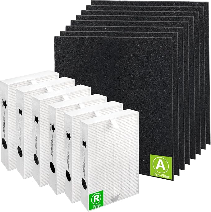 6 Pack HPA300 Filter R Replacement by Blutoget