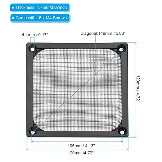 PATIKIL 120mm Fan Filter Grills - Image 2