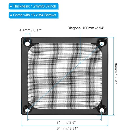 PATIKIL 80mm Fan Filter Grills - Image 2