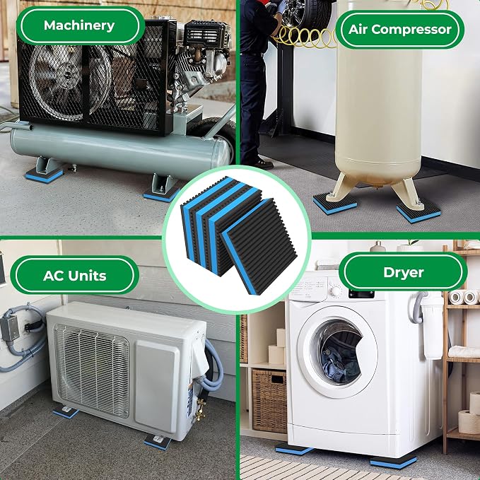 Forestchill Heavy Duty Anti Vibration Pads, Air Compressor, Washer and Dryer - Image 7