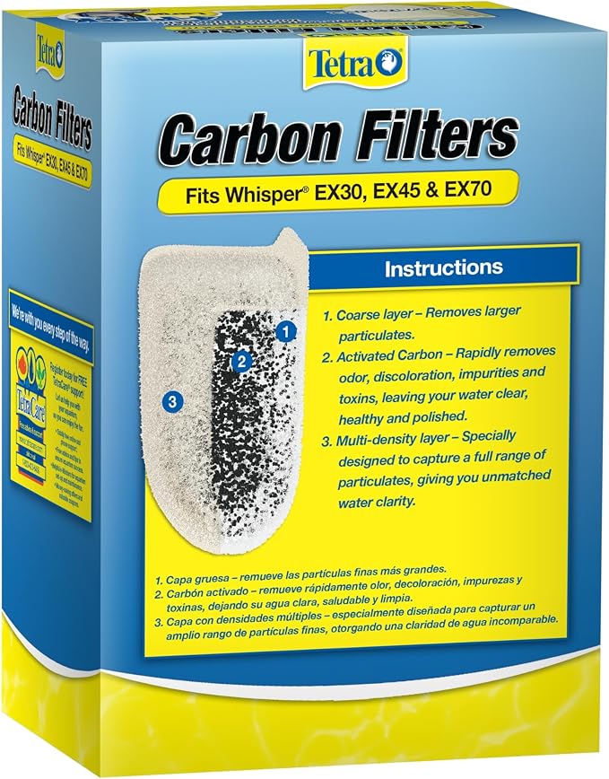 Tetra Whisper EX Carbon Large Round Filter Cartridges, Fits Tetra Whisper EX 30 - Image 2