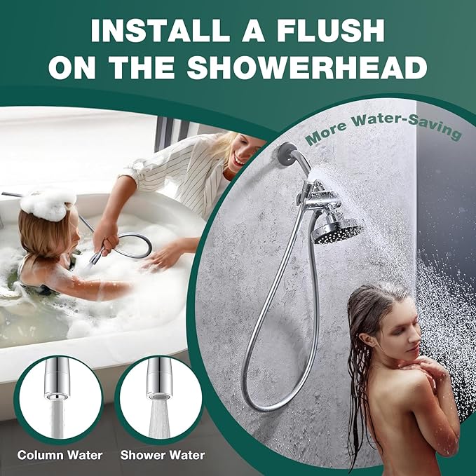 Rv Shower Head With Hose 59 Inches,Faucet Sprayer Hoses,Sink Hose Attachment for Portable Hand Held Shower Head Sprayer,Shampoo Sprayer Hose for Bathing Baby,Pets,Washing Hair,Rinsing