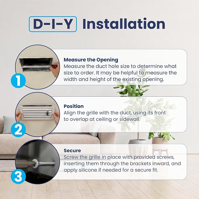 6x16 Aluminum HVAC Wall Register Air Vent Cover 1-Way Flow Multi-Shutter Damper - Image 9