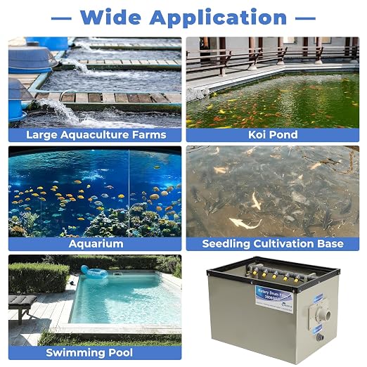 Rotary Drum Filter-3000GPH Canister Filter AC110-240V RDF Fully Automatic Water - Image 6