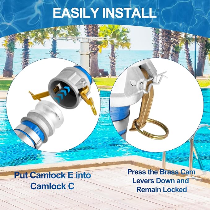 1.5" x 50 ft Backwash Hose for Swimming Pools, Heavy Duty PVC Water Lay Flat - Image 4