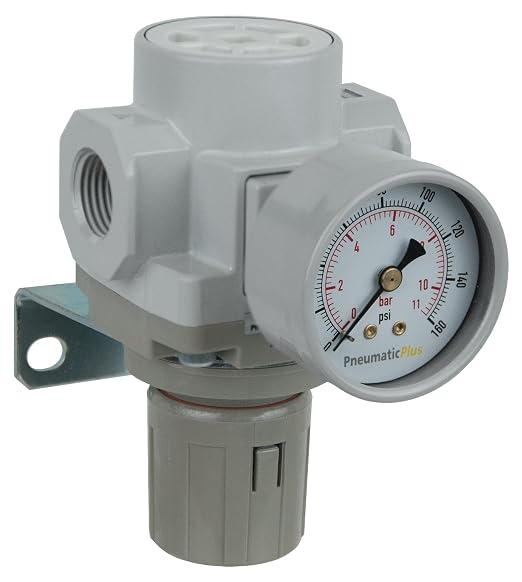 PneumaticPlus SAR400-N04BG Compressed Air Pressure Regulator 1/2" NPT by PneumaticPlus