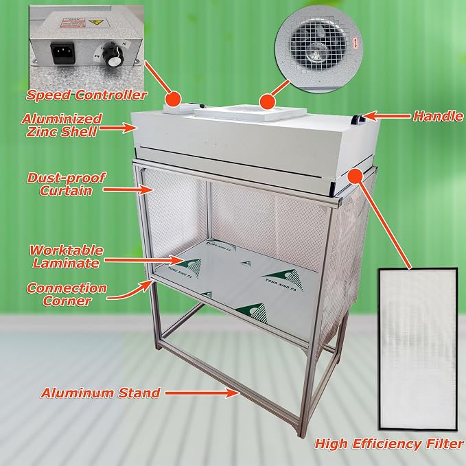 INTSUPERMAI Vertical Laminar Flow Hood Air Flow Clean Bench Workstation - Image 4