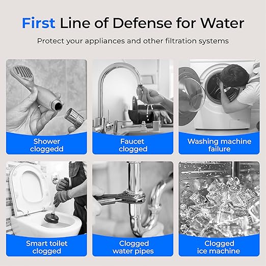 Waterdrop Spin Down Sediment Filter, Backwash Whole House Water Filter System - Image 5