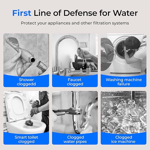 Waterdrop Spin Down Sediment Filter, Backwash Whole House Water Filter System - Image 5