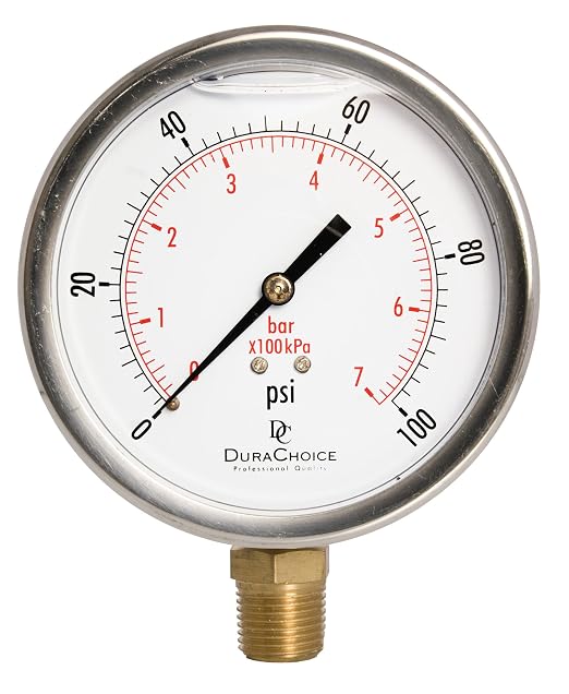 4" Oil Filled Pressure Gauge by DirectMaterial