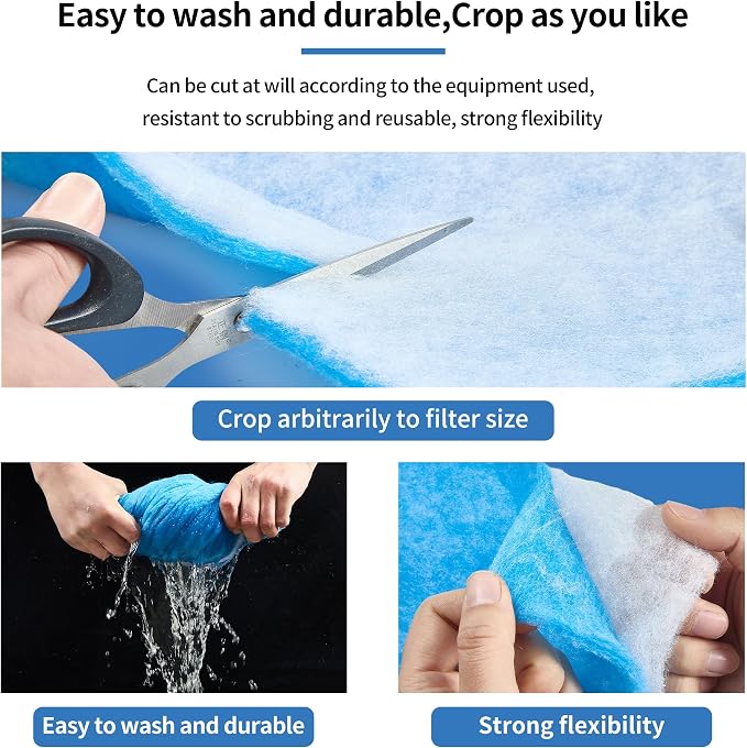 12" x 78" Aquarium Filter Sponge Fish Tank Pond Filter Media Filters Pad - Image 4