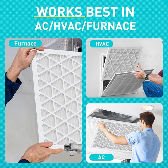 14x20x1 Refillable Air Filter Kit, MERV 8, 1 Reusable Foldable Frame ＆ 6 Refills - Image 7