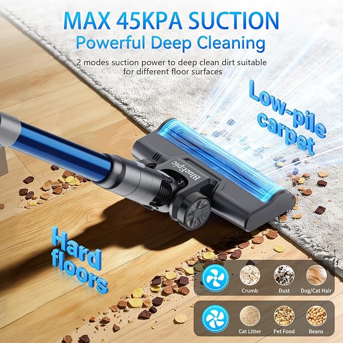 BlueEpic Cordless Vacuum Cleaner, Rechargeable - Image 2