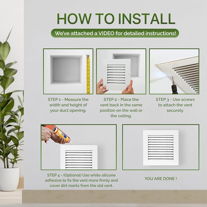 Modern Air Return Grille 12x12 - Image 5