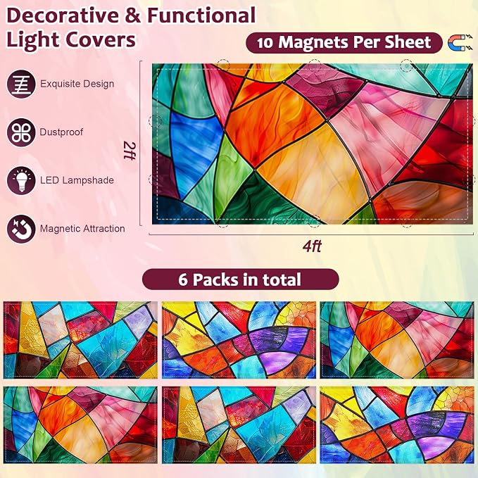 6 Pcs Fluorescent Light Covers - Image 2