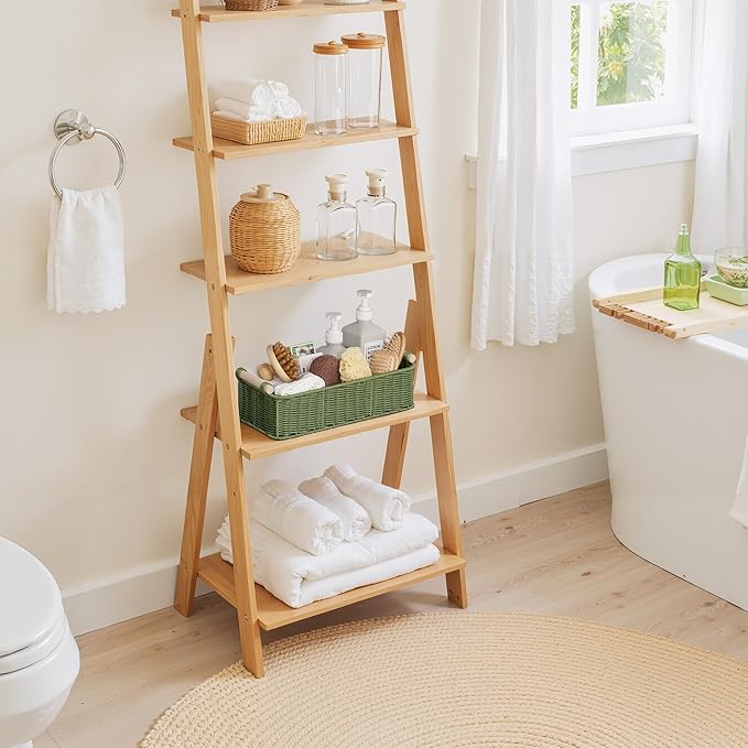GRANNY SAYS Toilet Paper Basket for Back of Toilet, Wicker Baskets for Storage, Wicker Baskets for Shelves, Waterproof Basket Tank Topper, 14¼" x 6½" x 4¼", Green