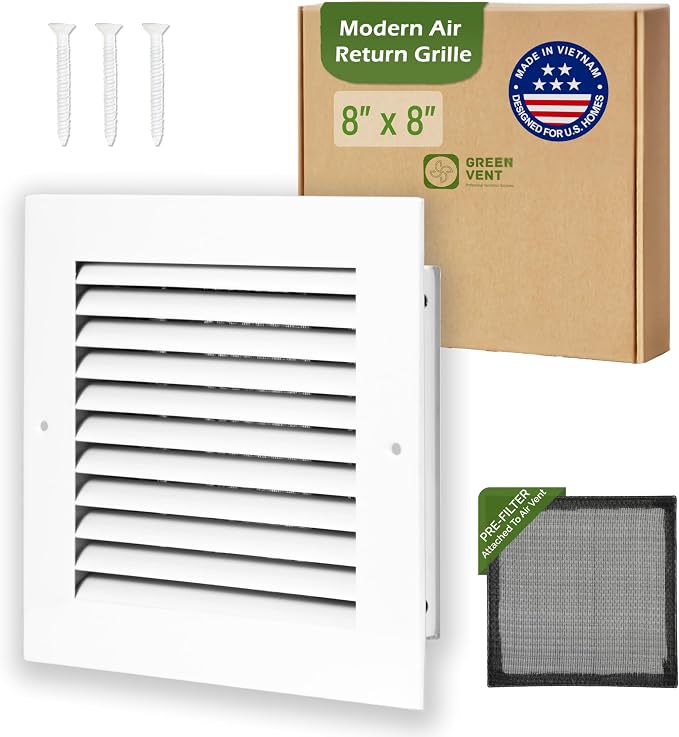 Modern Air Return Grille 8x8 by GREENVENT