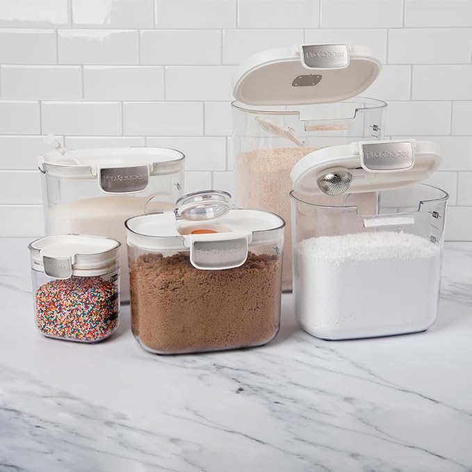 ProKeeper+ Airtight Food Storage Container Set – Clear Plastic Flour and Sugar - Image 9