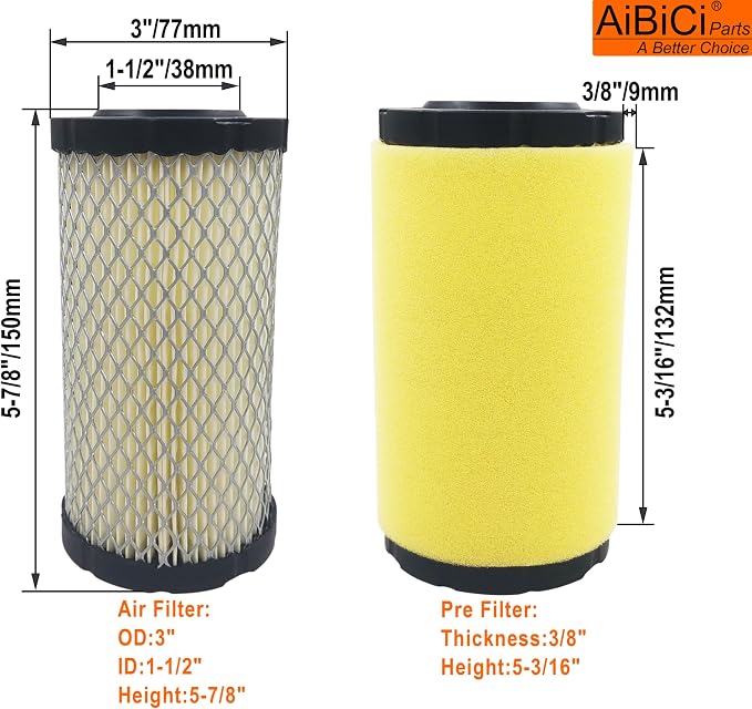 793569 Air Filter Compatible Briggs and Stratton 793685 Craftsman John-Dere - Image 4