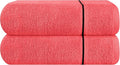 MyOwn Cotton 2 Pack Oversized Bath Towel Set 28x55 inches, Large Bath Towels, Ultra Absorbant Compact Quickdry & Lightweight Towel, Ideal for Gym Travel Camp Pool - Coral Orange