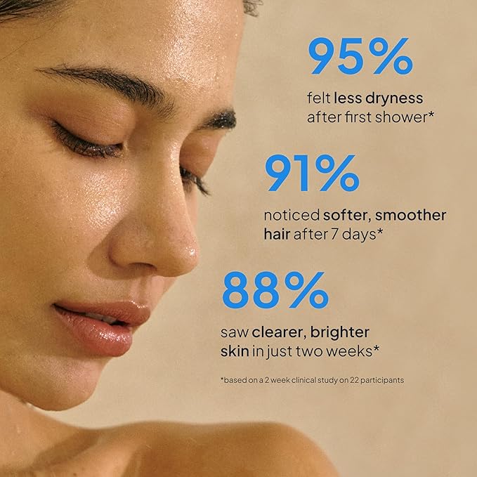 SecondShower Filtered Shower Hand for Hard Water | Clinically Proven for Skin Health, NSF Certified 99.9% Chlorine Removal, SPA Grade High Pressure, Korean Beauty Secret Natural Filter (Forest Green)