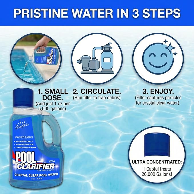 Pool Clarifier - Heavy-Duty Ultra-Concentrated Liquid, Water Clarifier - Image 4