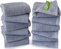 12 Pack Washcloths 13" x 13" - Soft Wash Cloths for Your Face Towel, Viscose derived from Bamboo & Cotton Blend Wash Cloths for Your Body (Gray)
