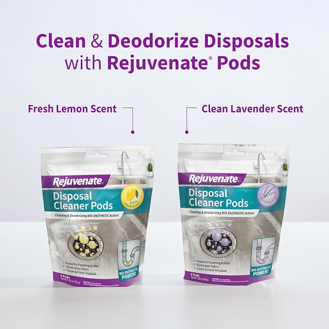 Rejuvenate Disposal Cleaner, 6 Pods, Lemon Scented Disposal And Pipe Cleaner - Image 10