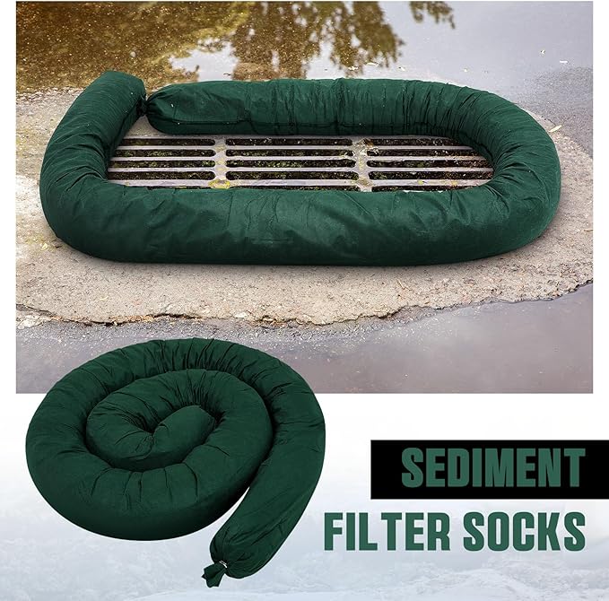 2 Pcs Sediment Filter Erosion Control Blanket Silt Fence Sock - Image 3