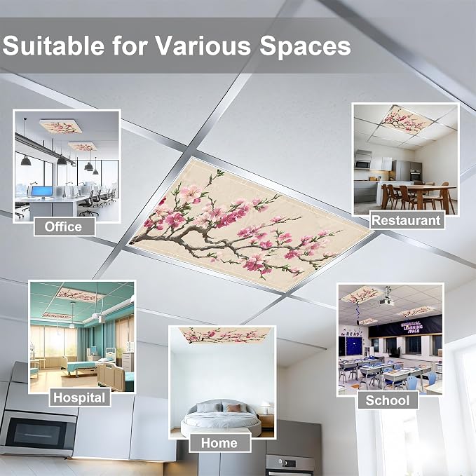4 Pack 2x4 FT Magnetic Fluorescent Light Covers, Ceiling Light Filters - Image 4