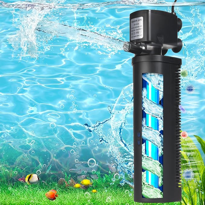 Aquarium U-V Filter 300GPH for Large 80-200 Gal Fish Tank Pond, Powerful by TARARIUM