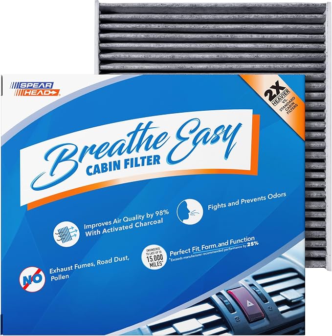 Spearhead Odor Defense Breathe Easy AC & Heater Cabin Filter | Fits Select by SPEARHEAD