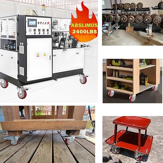 4 inch Casters Load 2400lbs -Includes 2 Sets of Adaptive Screws -Lockable - Image 2