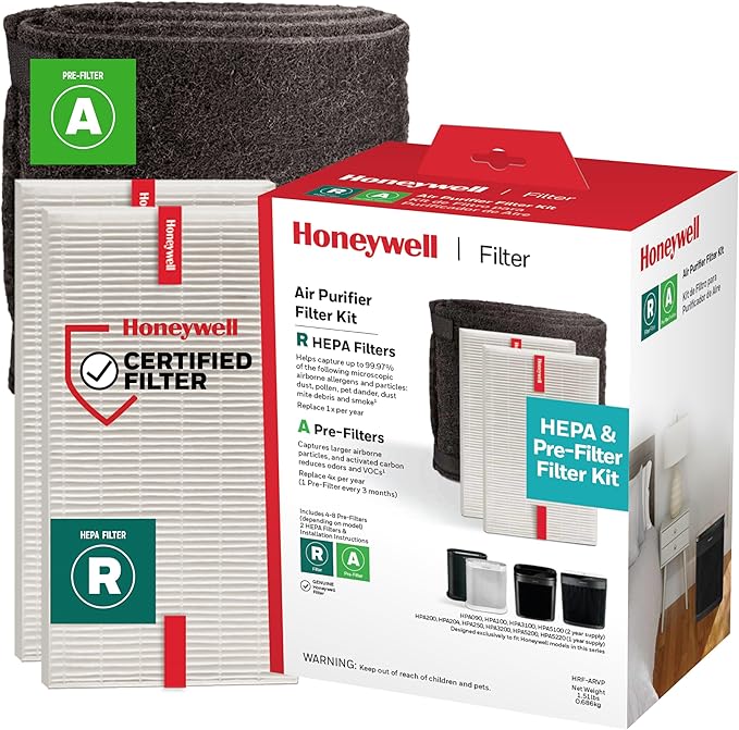 Honeywell HEPA Air Purifier Filter Value Kit, Includes 2 R HEPA Filters and 1 A by HoneywellPluggedIn