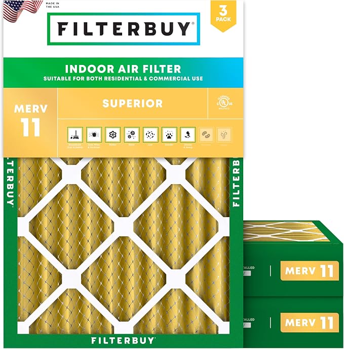Filterbuy 23.25x29.25x4 Air Filter MERV 11 Superior Pet & Allergy Defense by Filterbuy