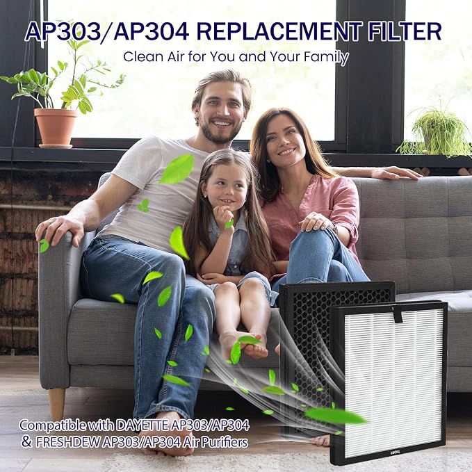 AP303 AP304 Replacement Filters 2 Pack, Compatible - Image 2