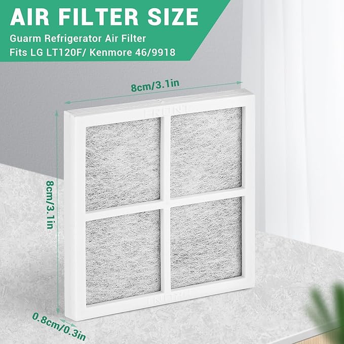 4 Pack Refrigerator Air Filter Replacement, Compatible - Image 2