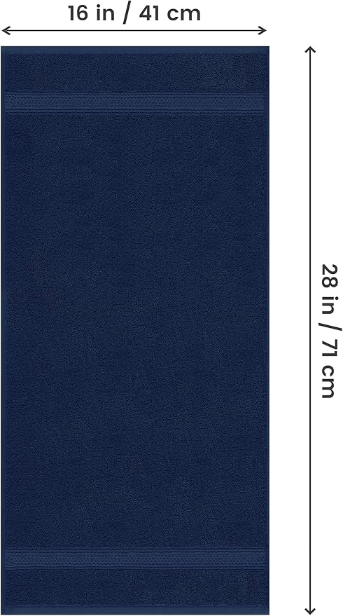Utopia Towels [6 Pack Premium Hand Towels Set, (16 x 28 inches) 100% Ring Spun Cotton, Ultra Soft and Highly Absorbent 600GSM Towels for Bathroom, Gym, Shower, Hotel, and Spa (Navy Blue)