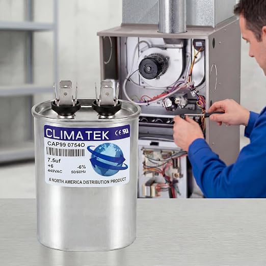 ClimaTek 7.5 MFD 370/440 Volt VAC Run Oval Capacitor CAP99-0754O - Image 4
