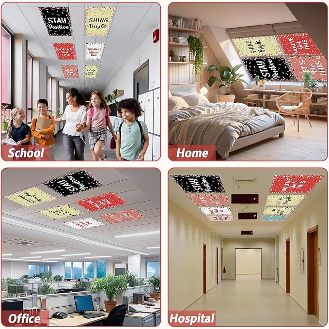 QOUBAI 6Pcs Fluorescent Light Covers, 4x2 Feet Magnetic Light Cover Fluorescent - Image 6
