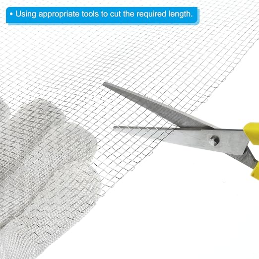 PATIKIL 40"L x 10"W Woven Wire Mesh, 8 Mesh 304 Stainless Steel Air Vent Filter - Image 4