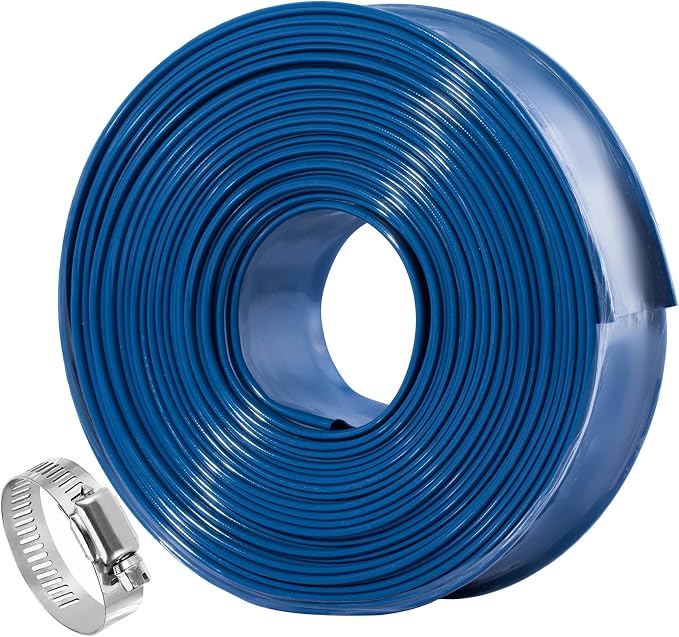 Pool Backwash Hose 1 1/2 inch × 25 ft Thicken Blue Water Discharge Pipe Lay by ZY-hosetube