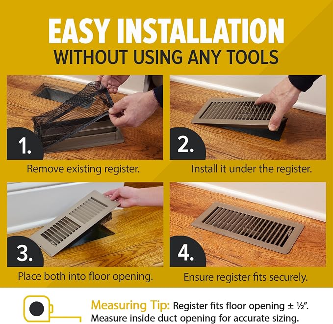 HAAK - Floor Vent Cover Trap, Durable Screen That Attaches Easily to Vent Covers - Image 10