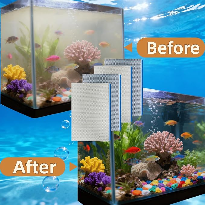 8-Layer Aquarium Filter Media Sponge Pad, Trim-to-Fit Foam Filter Floss - Image 2