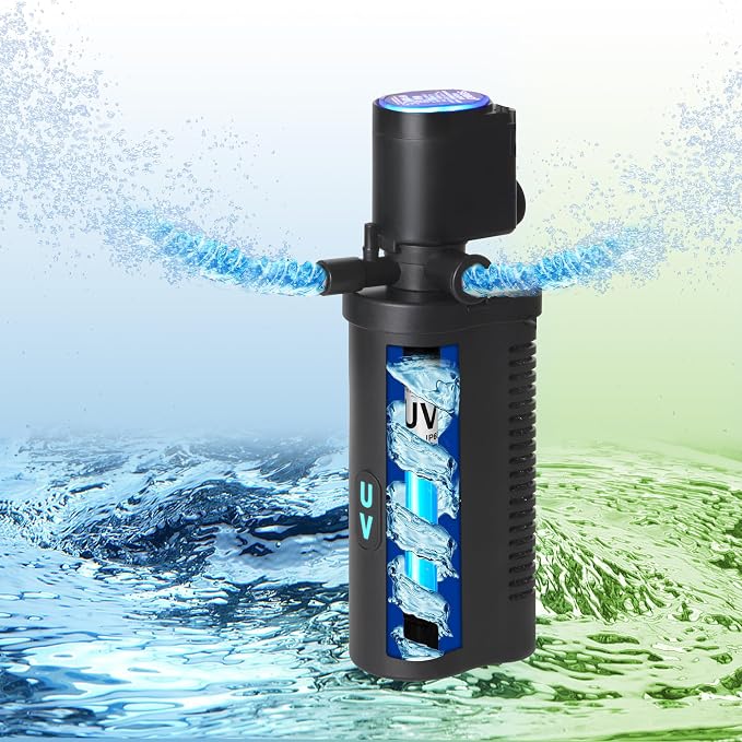 Aquarium U-V Filter 158GPH for 10-45 Gallon Small Betta Fish Turtle Tank - Image 8